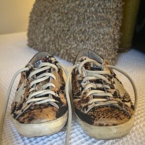 Golden Goose Leopard Print Sneakers